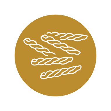 Gemelli pasta color line icon. Italian food. 