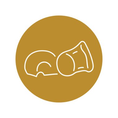 Macaroni color line icon. Italian food. 