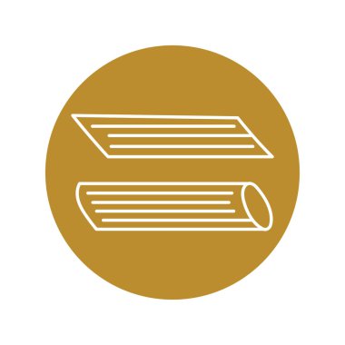Penne pasta color line icon. Italian food. 