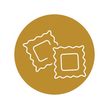 Ravioli color line icon. Italian food. 