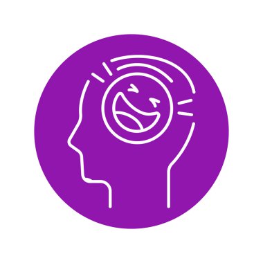 Humor sense color line icon. Human behavior. 