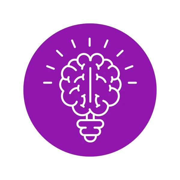 Intelligence Color Line Icon Creative Idea — Wektor stockowy