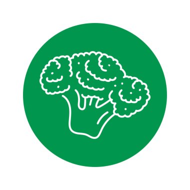 Broccoli color line icon. Healthy food. 