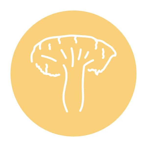 Woolly Mushroom Color Line Icon Cooking Ingredient —  Vetores de Stock