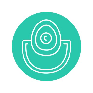 Breathing barrier color line icon.