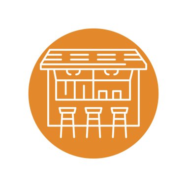 Deck Bars color line icon. Pictogram for web page