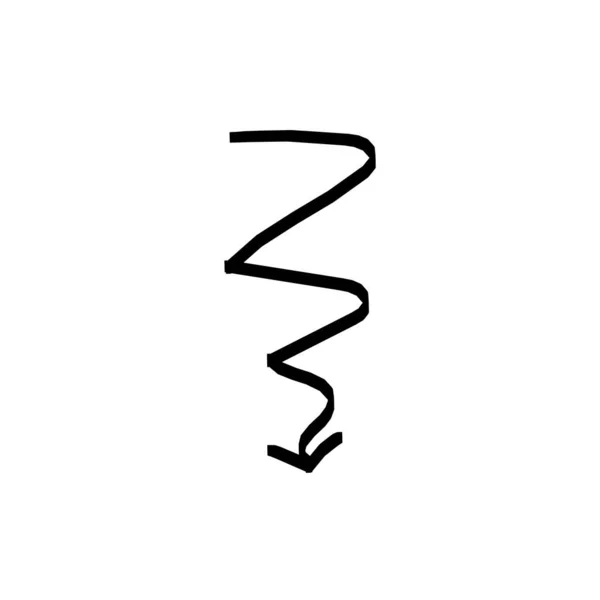 Skizziere Pfeil Schwarze Linie Symbol — Stockvektor
