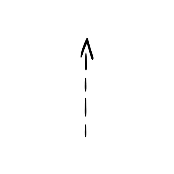 笔划箭头黑线图标 — 图库矢量图片