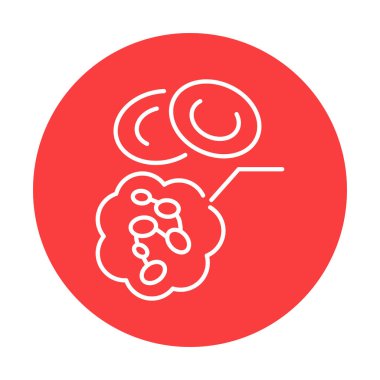 Megaloblastik anemi renk çizgisi simgesi. İnsan hastalıkları. 