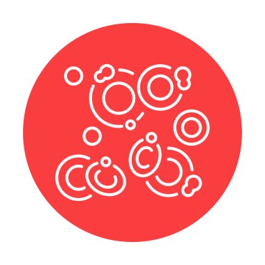 Sideroblastik anemi renk çizgisi simgesi. İnsan hastalıkları. 