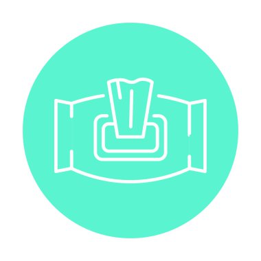 Tek kullanımlık renk çizgisi simgesi. Web sayfası için resim grafiği