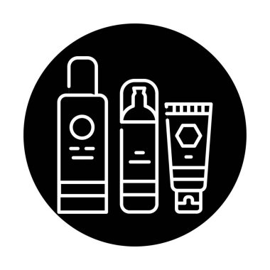 Yüz bakımı renk çizgisi simgesi. Web sayfası için resim grafiği