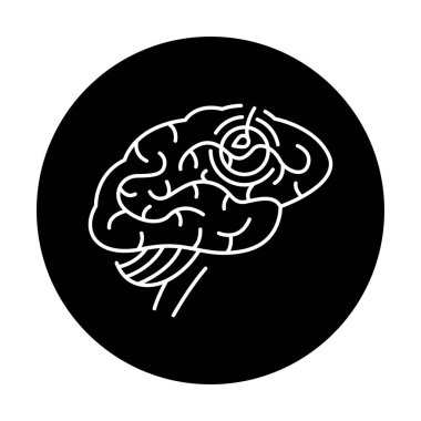 Beyin renk çizgisi simgesini okşa. İnsan hastalıkları. 