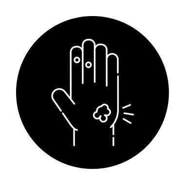 Siğilli renk çizgisi simgesi. İnsan hastalıkları. 