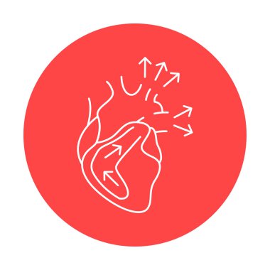 Diastole renk çizgisi simgesi. İnsan hastalıkları. 