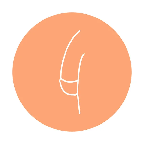 Circumcised Penis Color Line Icon Human Diseases — Vetor de Stock
