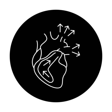 Diastole renk çizgisi simgesi. İnsan hastalıkları. 