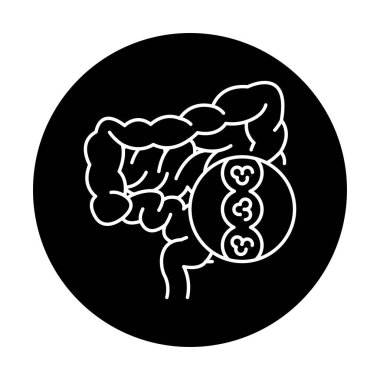 Bağırsaklar renk çizgisi simgesini incitir. İnsan hastalıkları. 