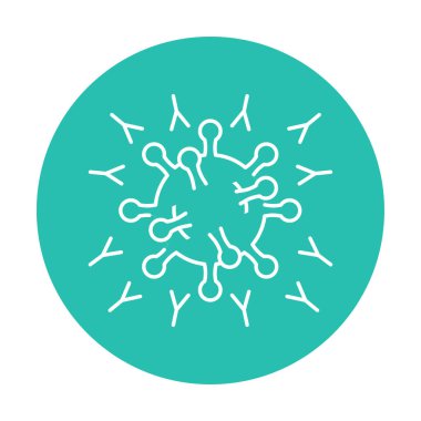 Antikorlar virüs rengi simgesine saldırıyor. İnsan hastalıkları. 