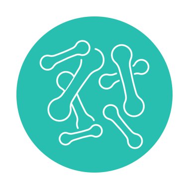 Bakteri koriteryum difteriae renk çizgisi simgesi. İnsan hastalıkları. 