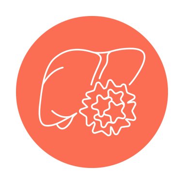 Hepatit B renk çizgisi simgesi. İnsan hastalıkları. 