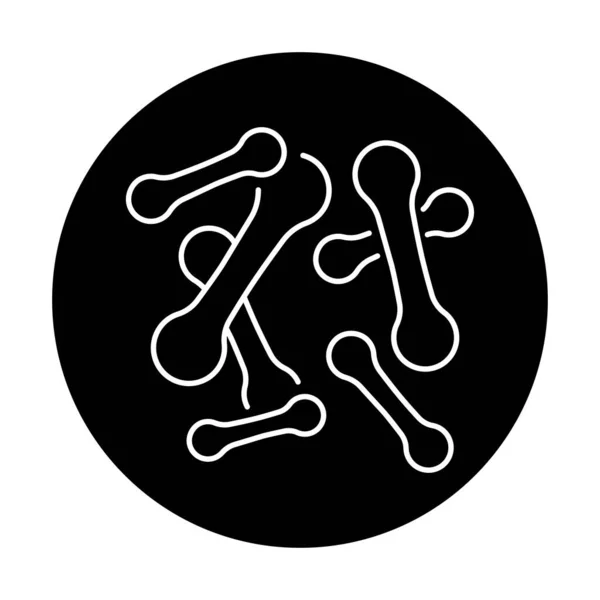 细菌性大肠杆菌白喉色谱线图标 人类疾病 — 图库矢量图片