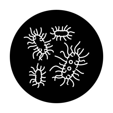 Veba bakterisi renk çizgisi simgesi. İnsan hastalıkları. 