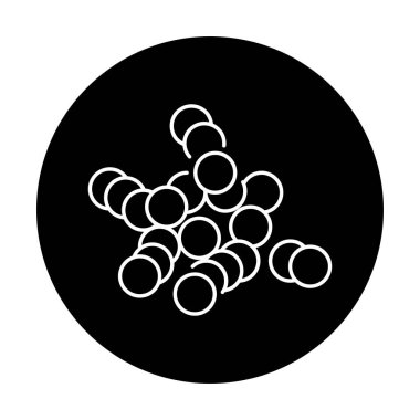 Streptococcus bakterisi renk çizgisi simgesi. İnsan hastalıkları. 