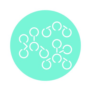 Peptide formülü renk çizgisi simgesi. Web sayfası için resim grafiği