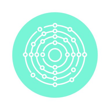 Radyum formülü renk çizgisi simgesi. Web sayfası için resim grafiği