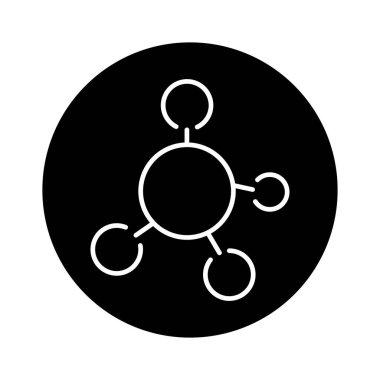 Karbon formülü renk çizgisi simgesi. Web sayfası için resim grafiği