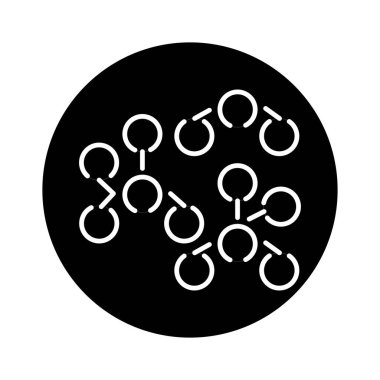 Peptide formülü renk çizgisi simgesi. Web sayfası için resim grafiği