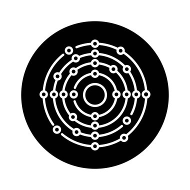 Radyum formülü renk çizgisi simgesi. Web sayfası için resim grafiği