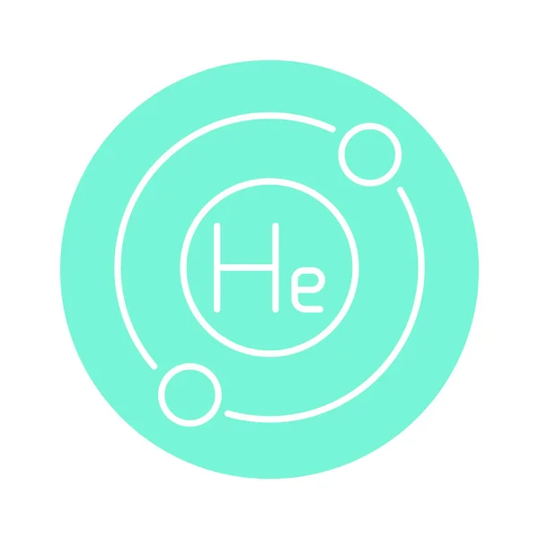 Helium Formule Color Line Icon Pictograma Para Página Web — Archivo Imágenes Vectoriales