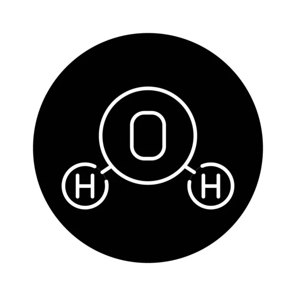 Wasserformel Farbe Linie Symbol Piktogramm Für Webseite — Stockvektor