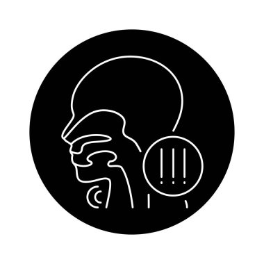 Gürültüsüz renk çizgisi simgesi. İnsan hastalıkları. 