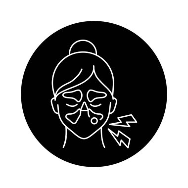 Maxillary sinüs kisti renk çizgisi simgesi. İnsan hastalıkları. 