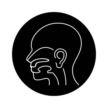 Otolaryngology renk çizgisi simgesi. İnsan hastalıkları. 