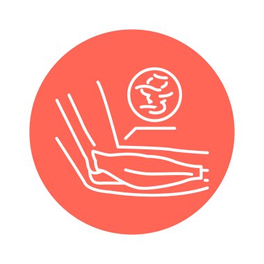 Tendonit renk çizgisi simgesi. Web sayfası için resim grafiği