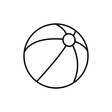 Şişme top siyah çizgi ikonu. Web sayfası için resim grafiği