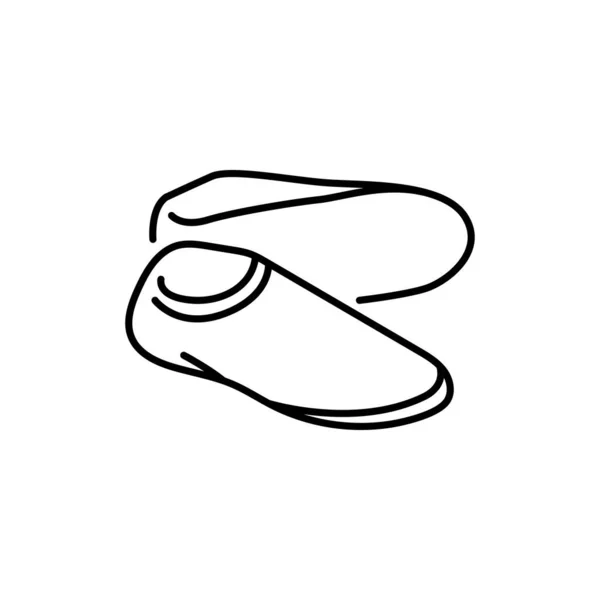 Аква Взуття Чорна Лінія Значок Піктограма Веб Сторінки — стоковий вектор