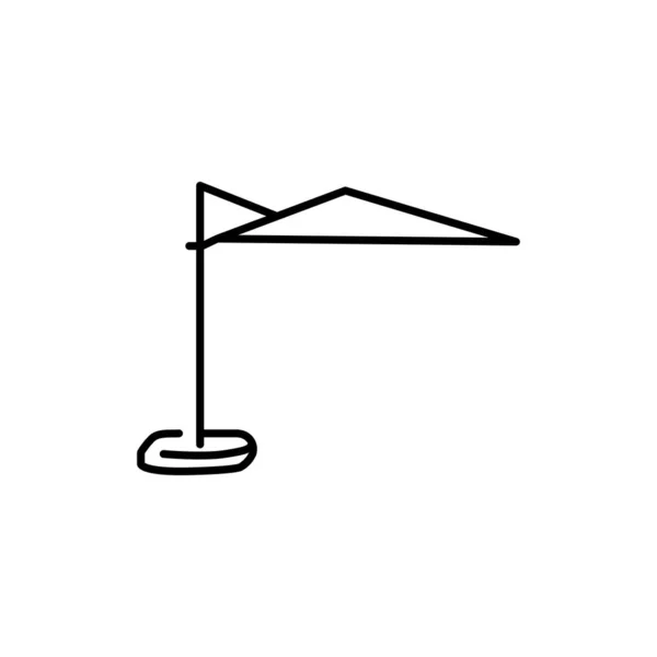 Parapluie Ligne Noire Icône Pictogramme Pour Page Web — Image vectorielle
