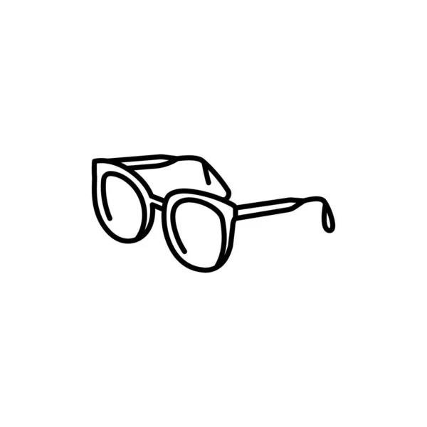 Czarna Ikona Okularów Przeciwsłonecznych Piktogram Dla Strony Internetowej — Wektor stockowy