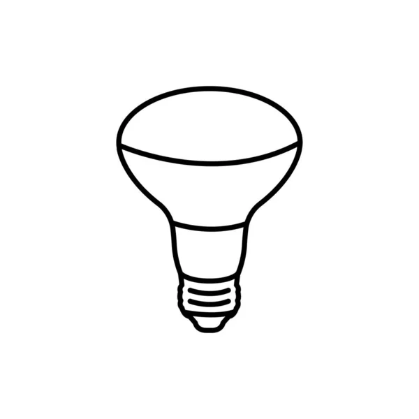Réflecteur Industriel Bulbblack Line Icon — Image vectorielle
