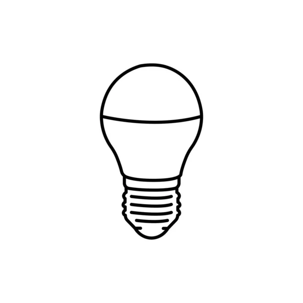Lampe Led Ligne Noire Icône — Image vectorielle