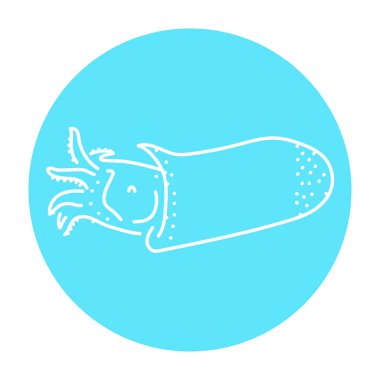 Zula renk çizgisi çizimi. Okyanus balıkları