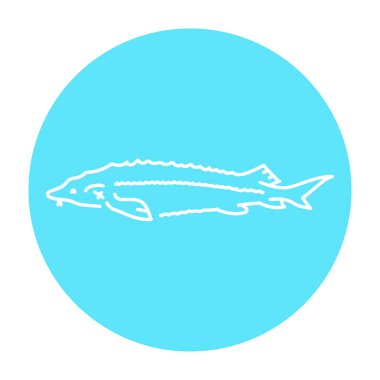 Yunus renk çizgisi çizimi. Okyanus balıkları