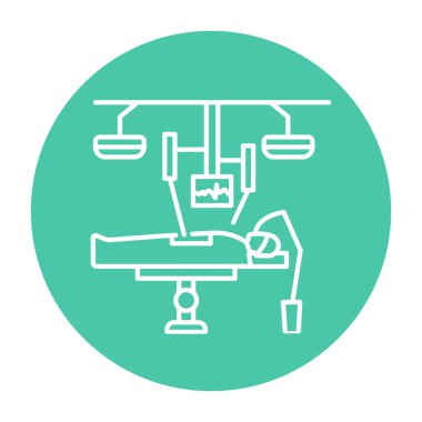 Robot cerrahi renk çizgisi simgesi. Web sayfası için resim grafiği