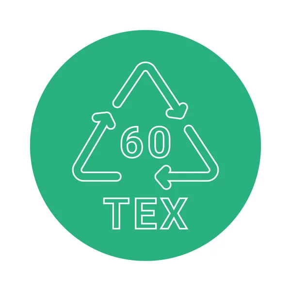 Organisches Recycling Code Tex Zeilensymbol Verbrauchscode — Stockvektor