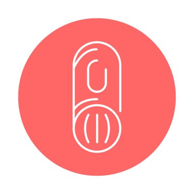 Manual rubber vagina color line icon. Pictogram for web page